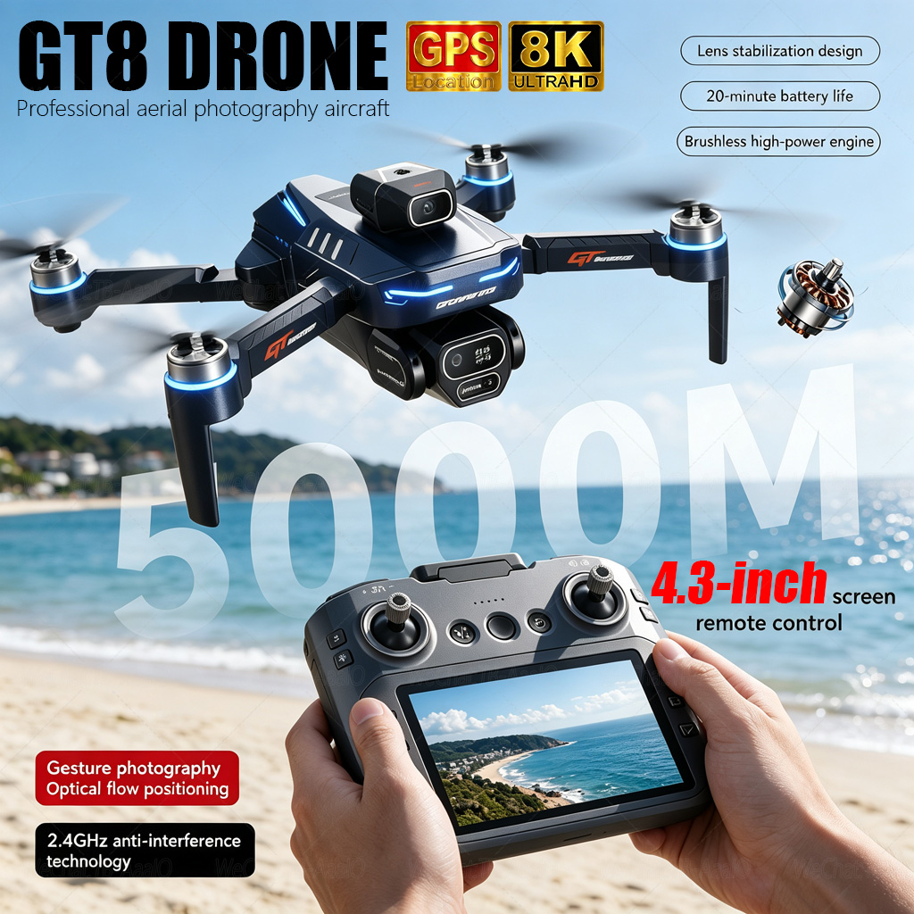 NEW GT8 HD RC Drone 4K Profess - огляд і ціна Drone Kit Professional